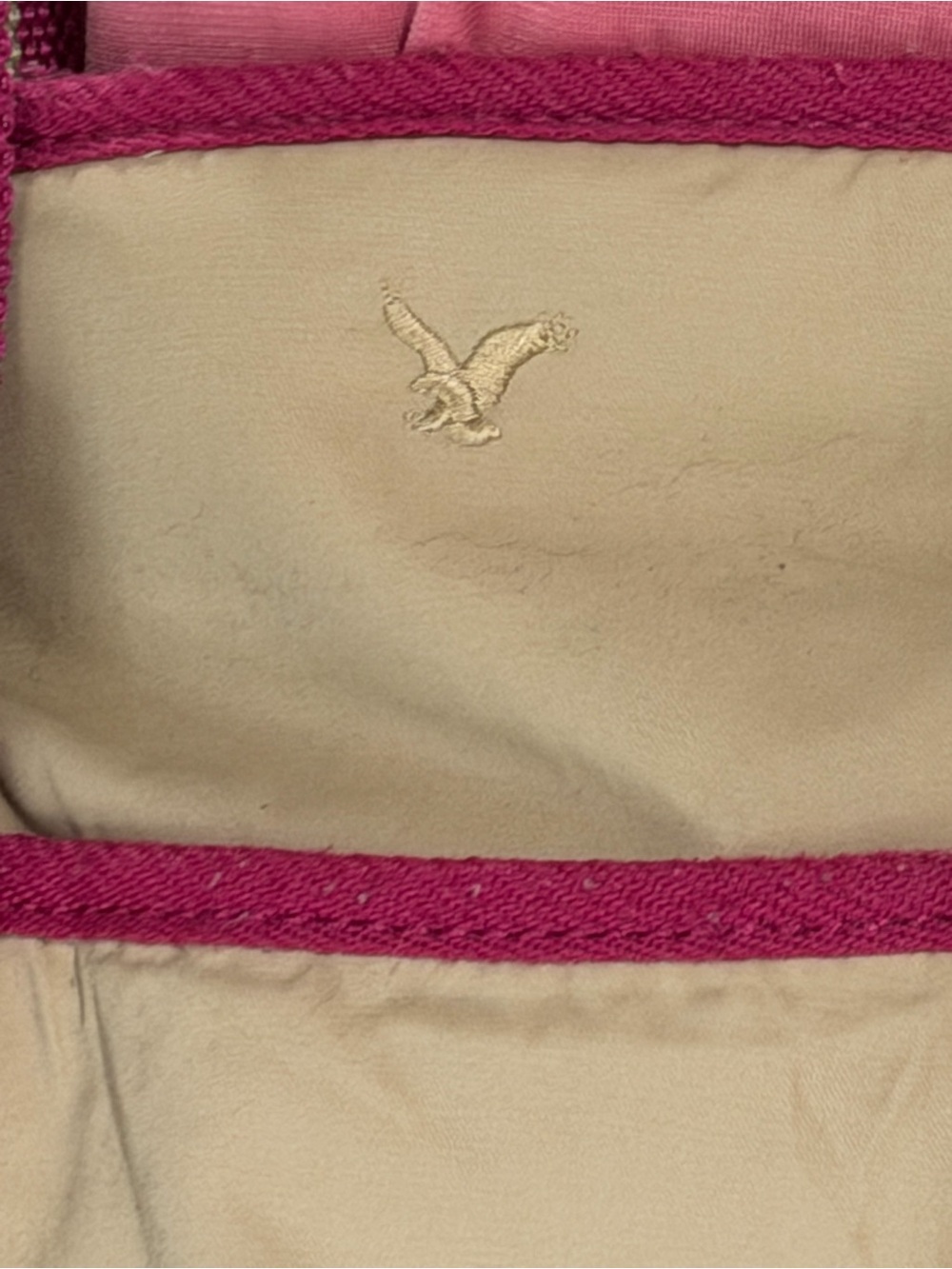American Eagle bag - beige w/ deep pink trim - Picture 2 of 16